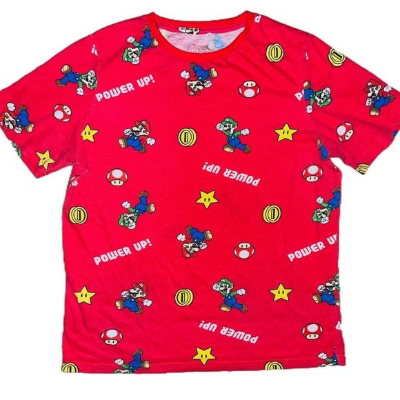 Vintage Other - Mario Luigi Power Up Shirt Kids XL